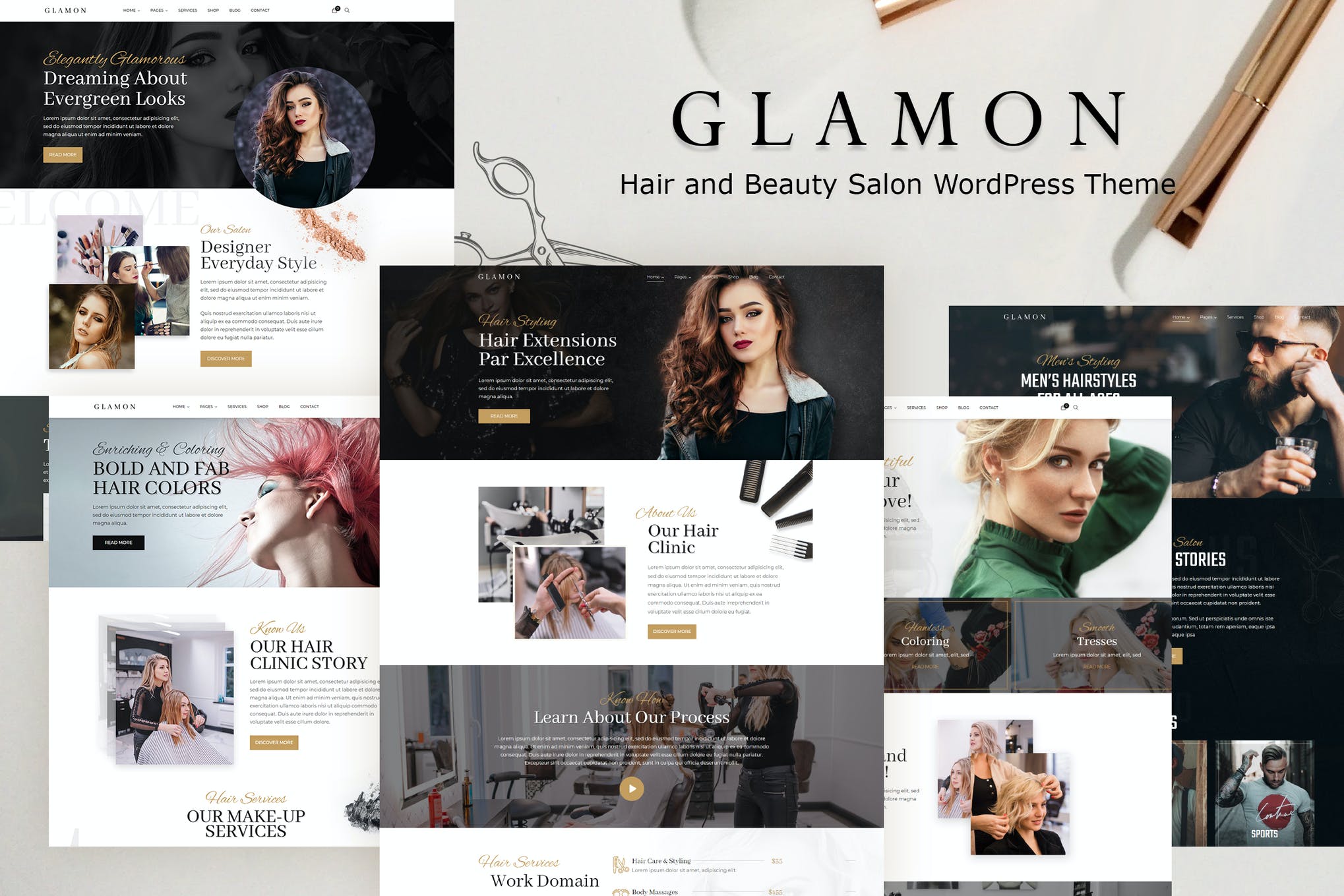 Glamon-沙龙和理发店主题