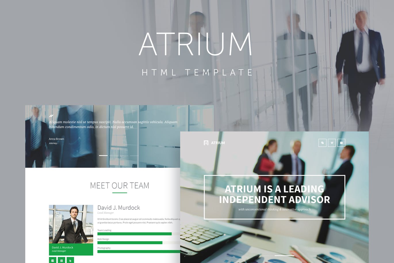 Atrium – 金融咨询顾问模板