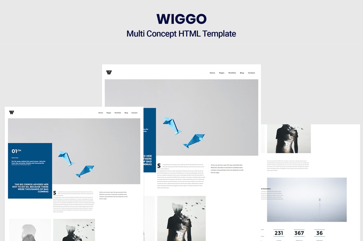 Wiggo -多概念HTML模板