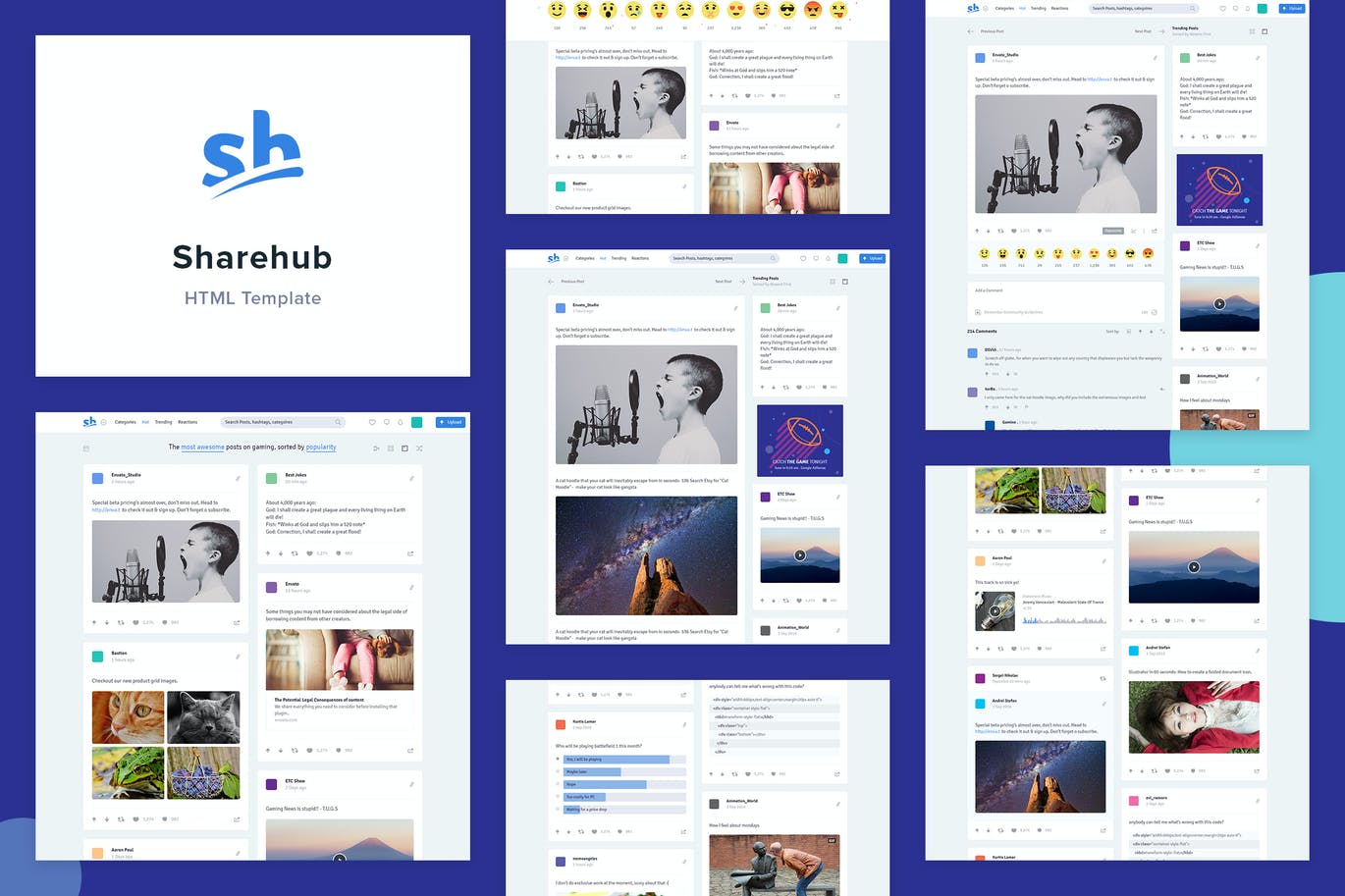 Sharehub -内容分享HTML模板