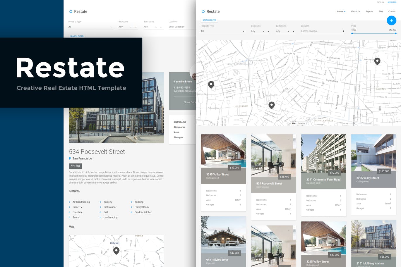 Restate – 创意房地产HTML5模板
