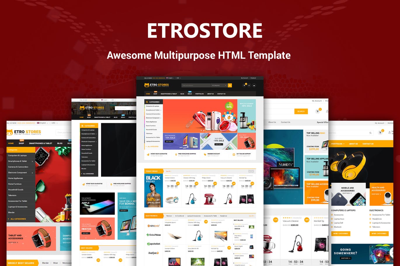 EtroStore – 响应式多用途HTML5模板