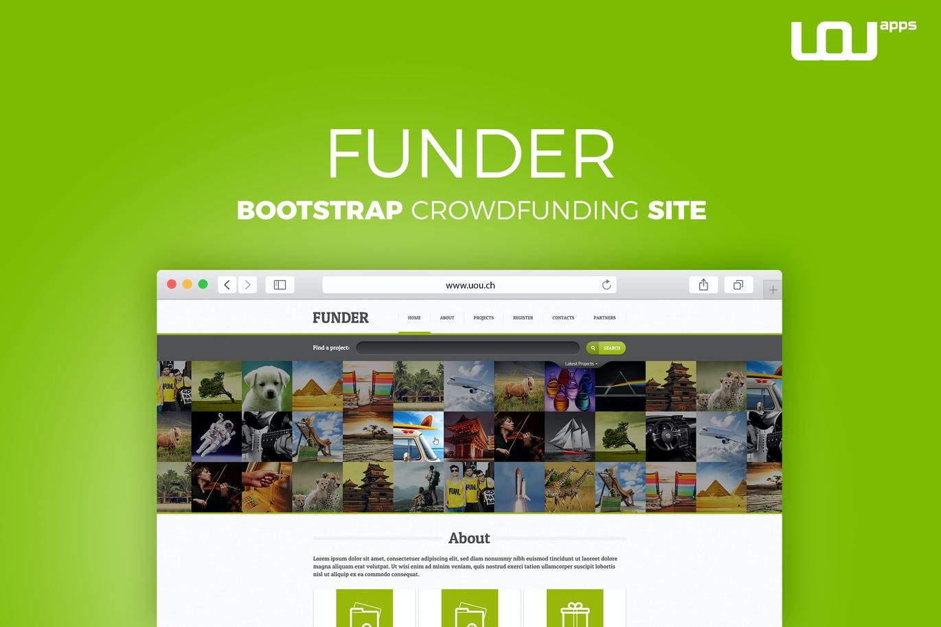 FUNDER – 引导众筹HTML5模板