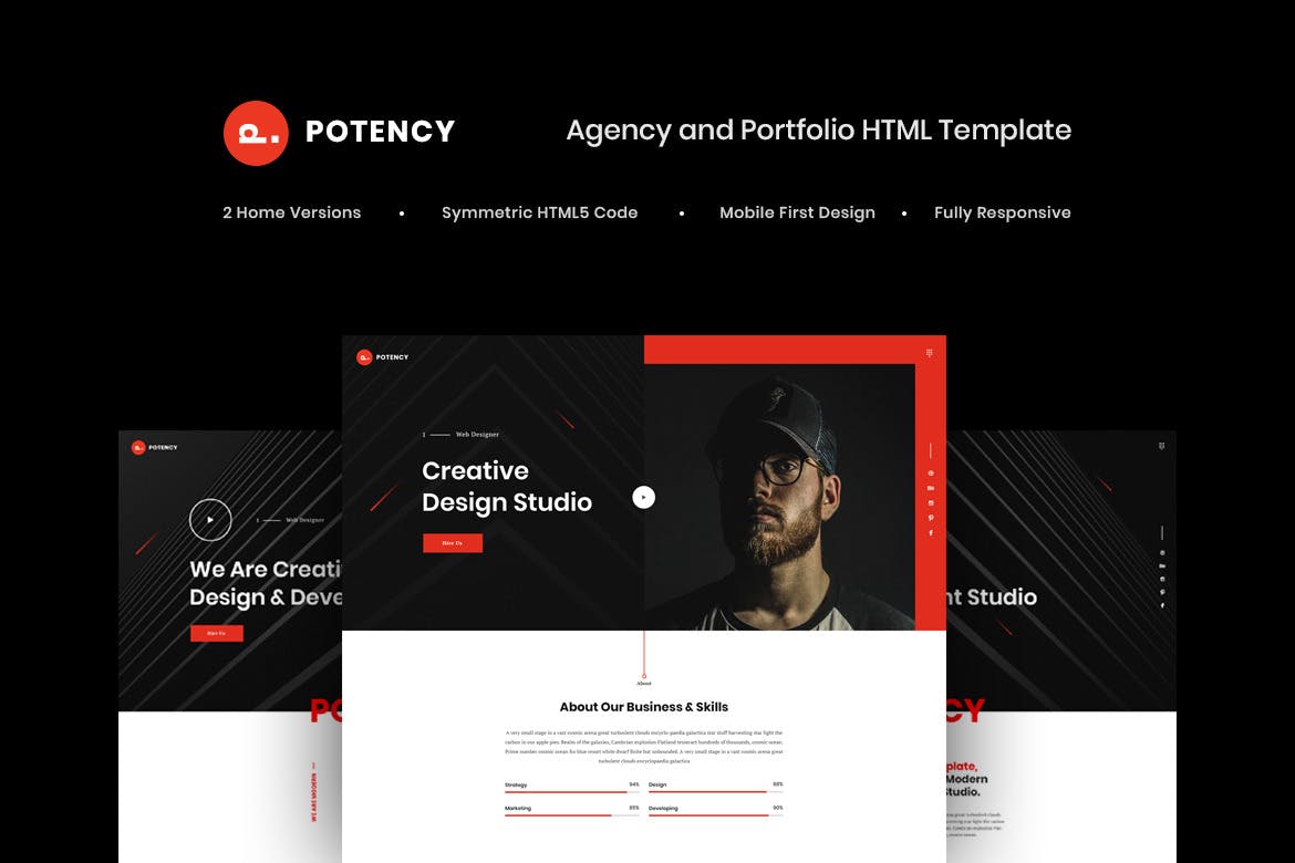 Potency-创意组合HTML5模板