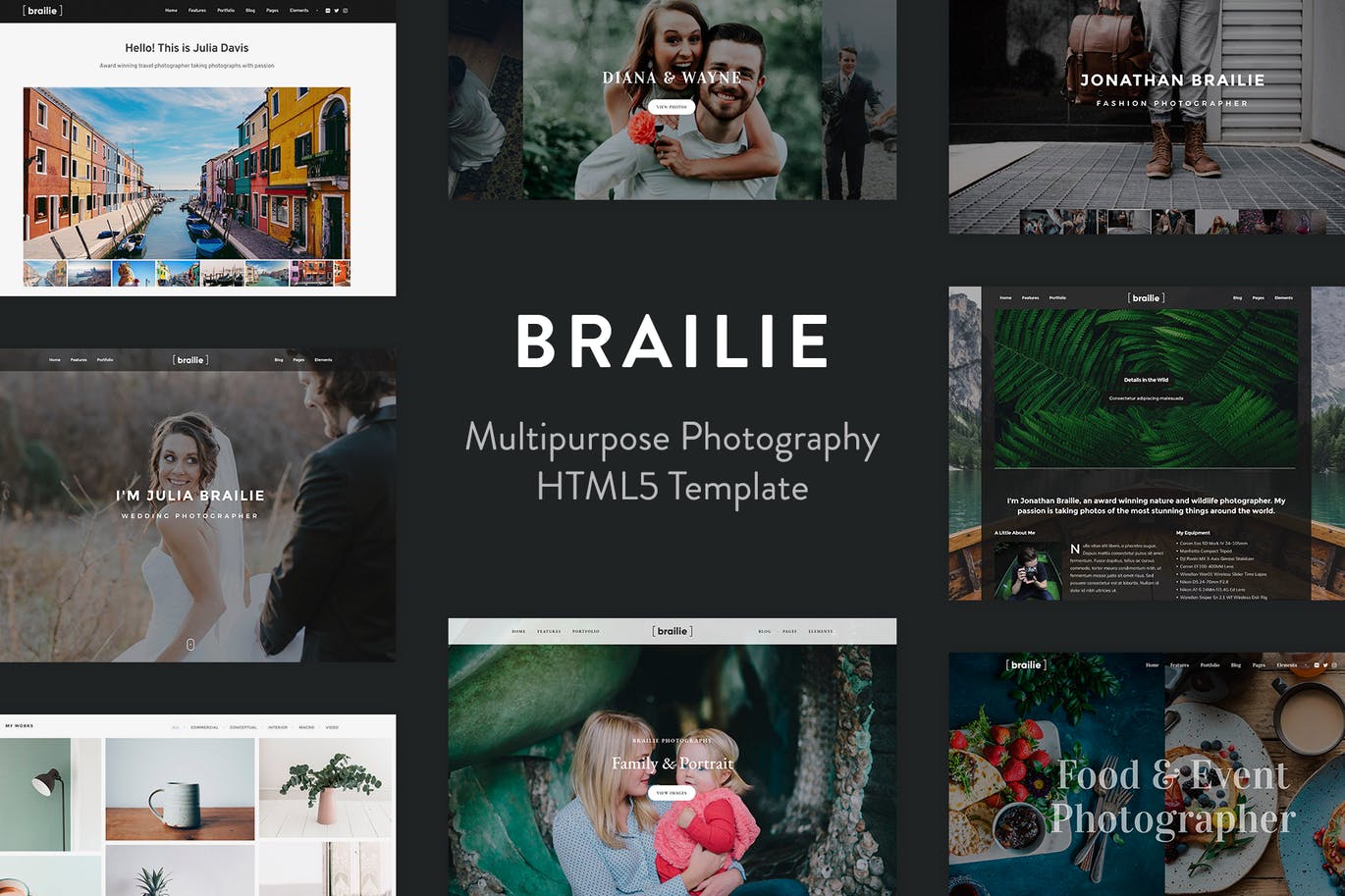 Brailie- 摄影模板