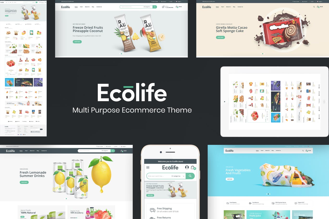 Ecolife – 有机WooCommerce WordPress主题