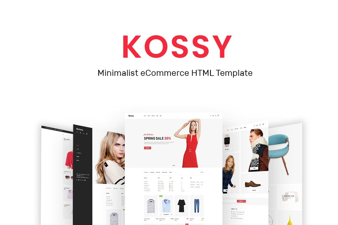 Kossy – 极简主义的电子商务的HTML5模板