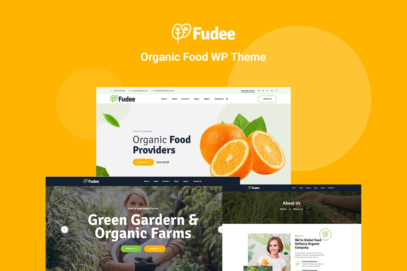 Fudee – 有机食品Elementor WordPress主题