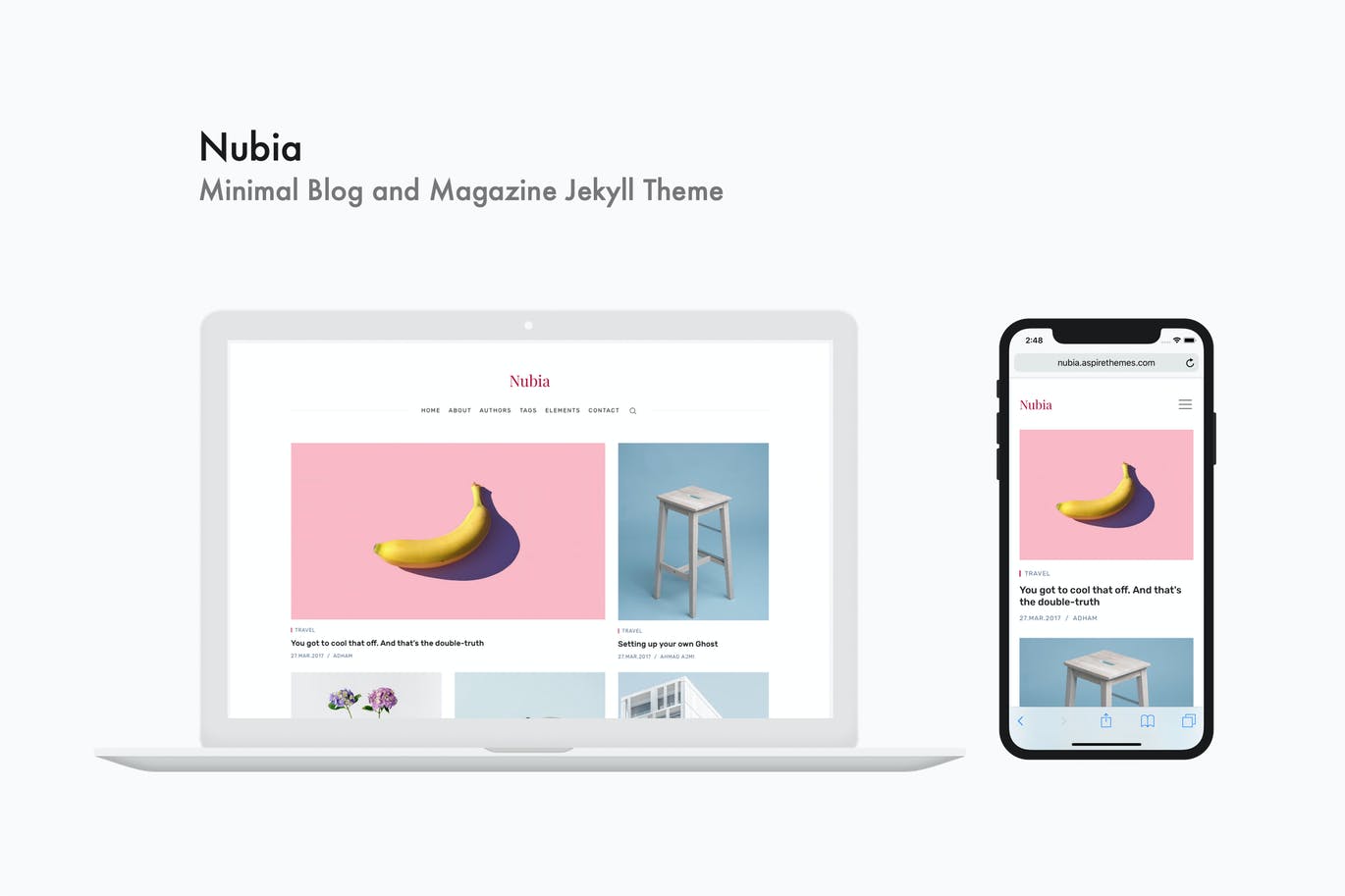 Nubia – 最小的博客和杂志HTML5主题