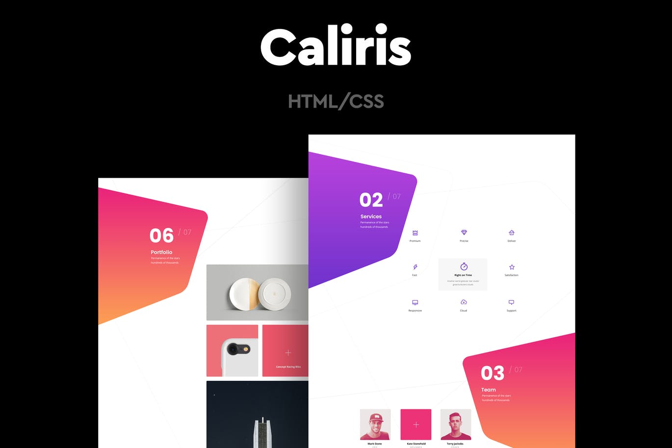 Caliris – 响应式单页HTML5模板