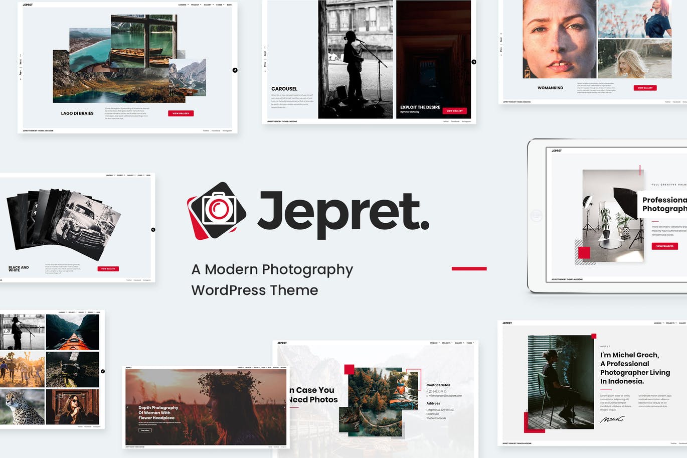 Jepret-现代摄影 WordPress主题