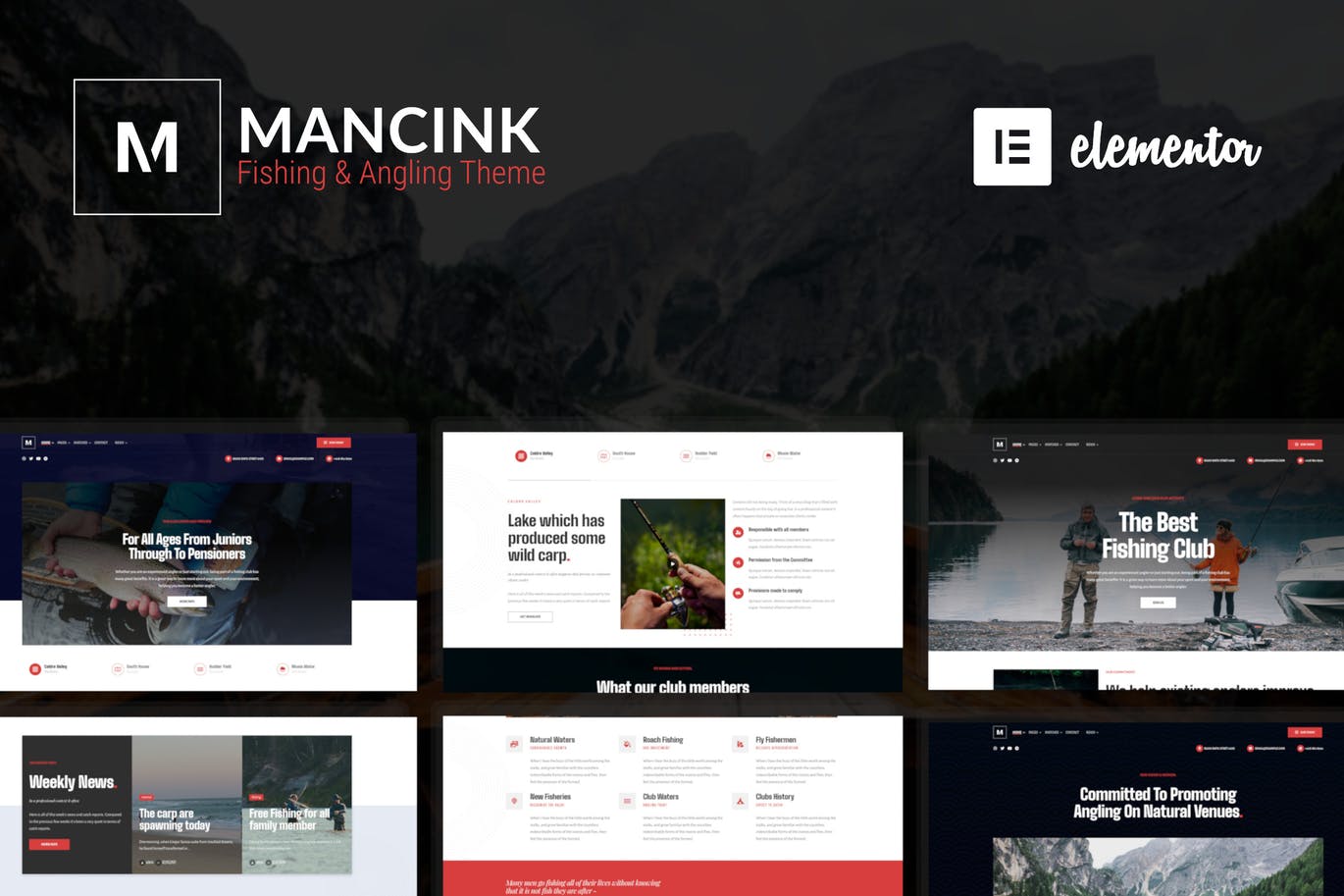 Mancink -钓鱼俱乐部WordPress主题