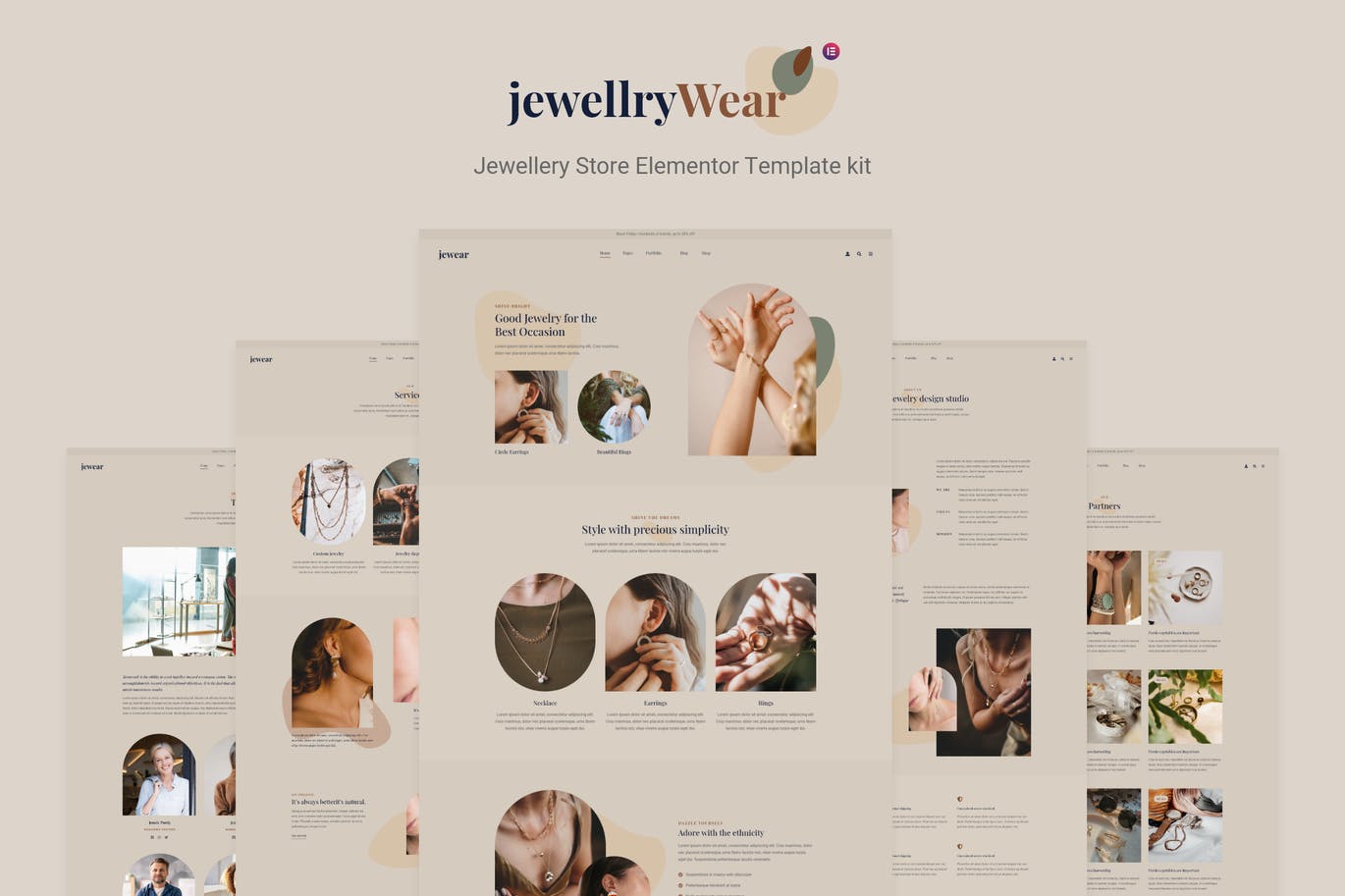 JewellryWear – 珠宝店Elementor模板工具包