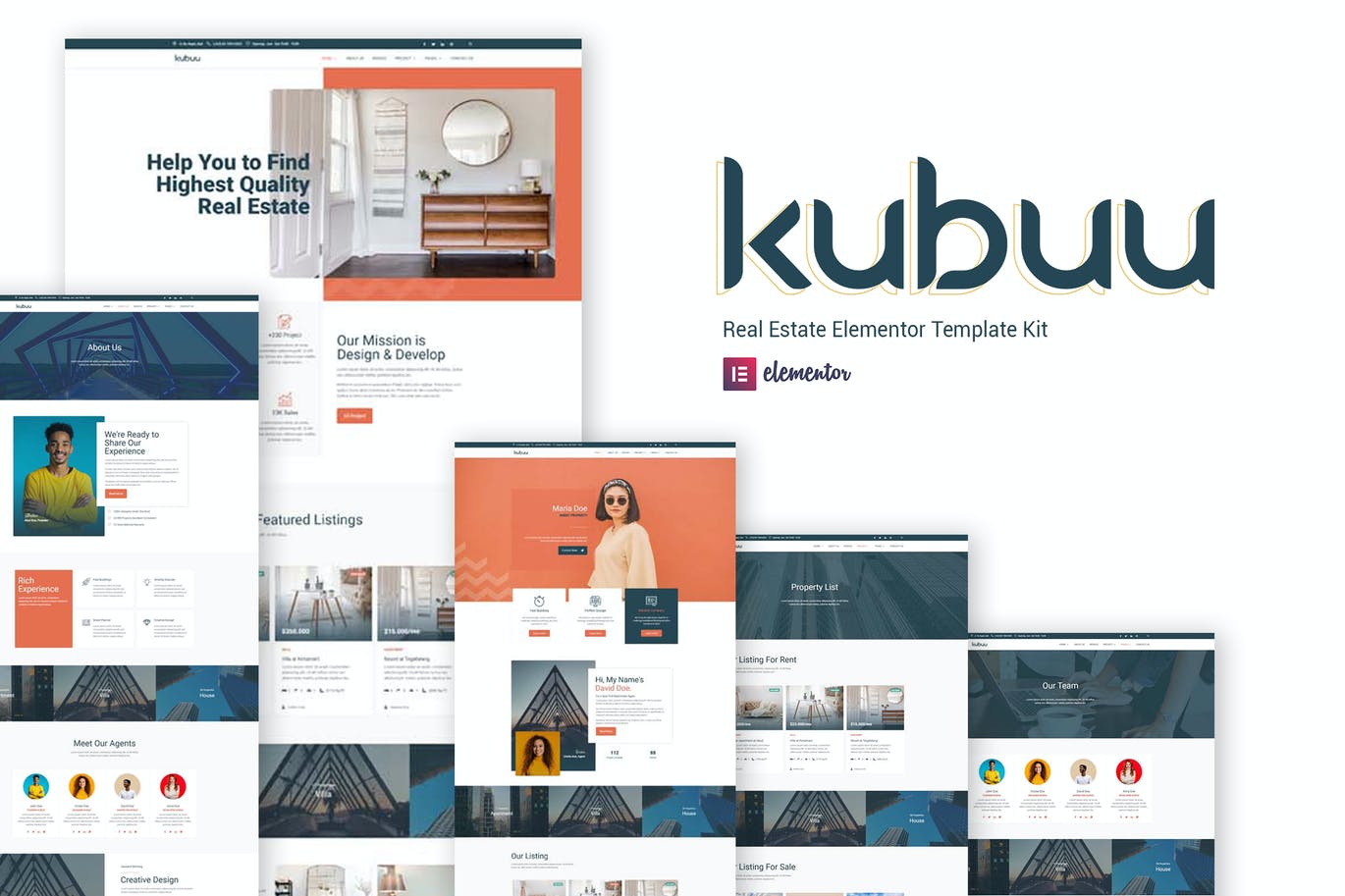 Kubuu – 房地产Elementor模板工具包