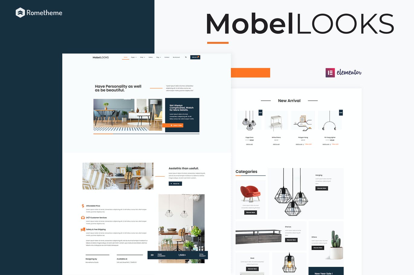 Mobel Looks -家具店WooCommerce Elementor模板套件