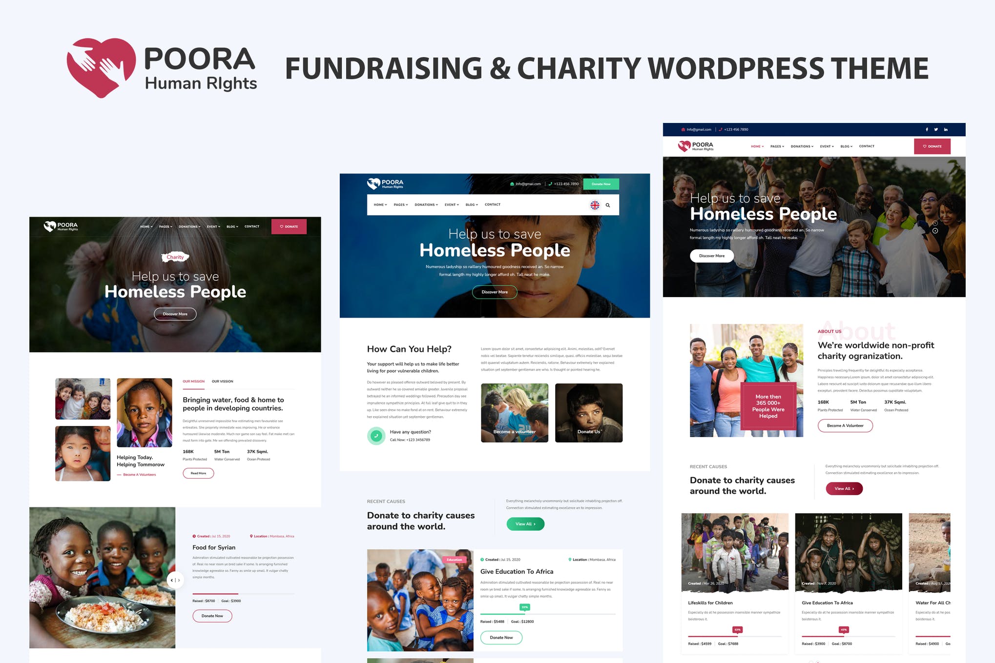 Poora-筹款和慈善WordPress主题