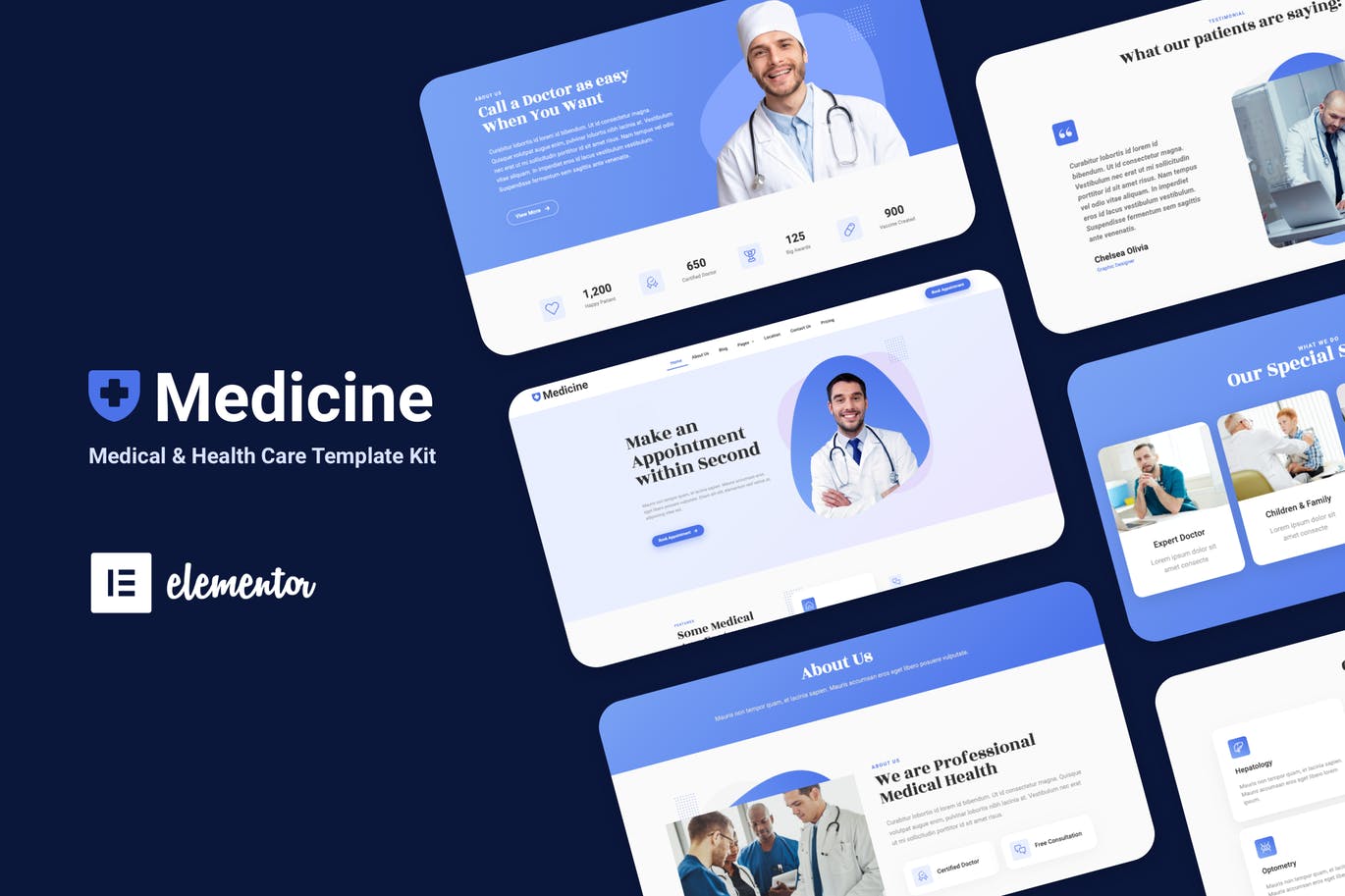 Medisine – 医疗Elementor模板工具包