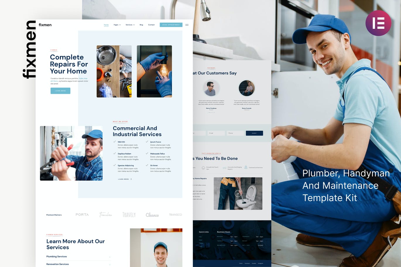 Fixmen – 杂工和维护 Elementor Template Kit