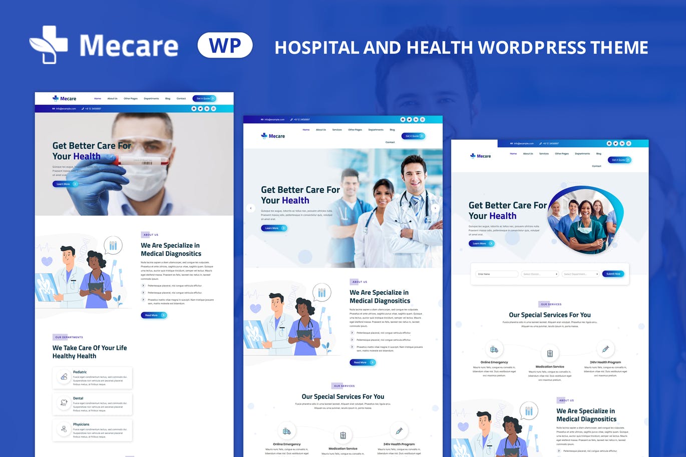 Mecare – 医院和卫生WordPress主题