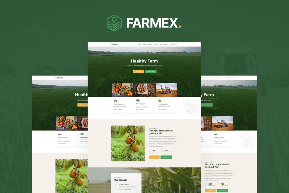 Farmex – 农业和农场 Elementor Template Kit