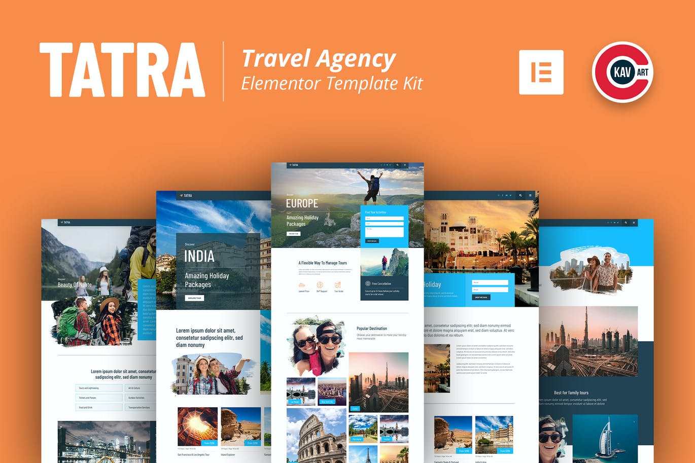 Tatra – 旅行社 Elementor Template Kit