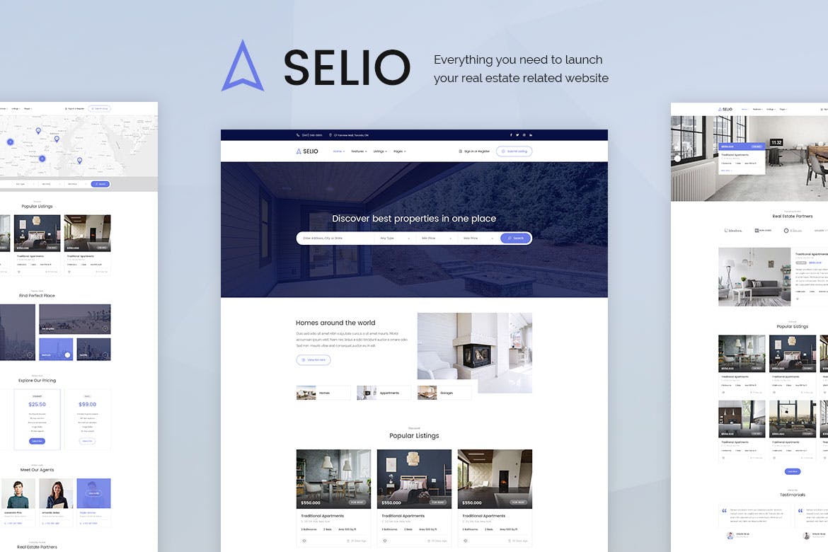 Selio – 房地产目录WordPress主题