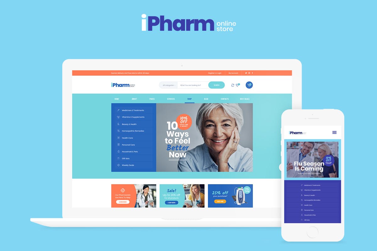 IPharm-多概念健康和医疗WordPress主题