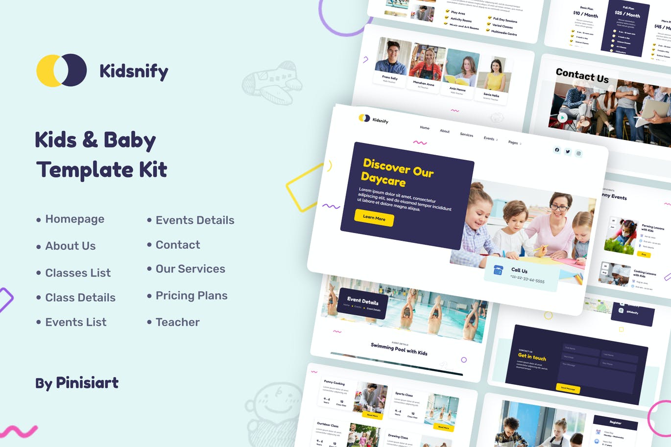 Kidsnify | 日托 Elementor Template Kit