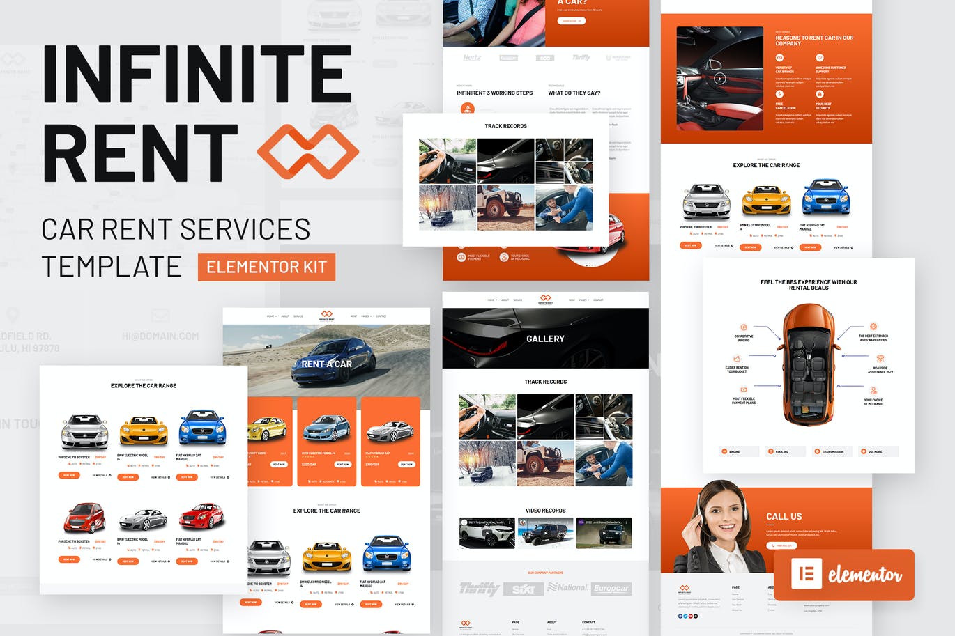 Infiniterent – 租车Elementor模板工具包