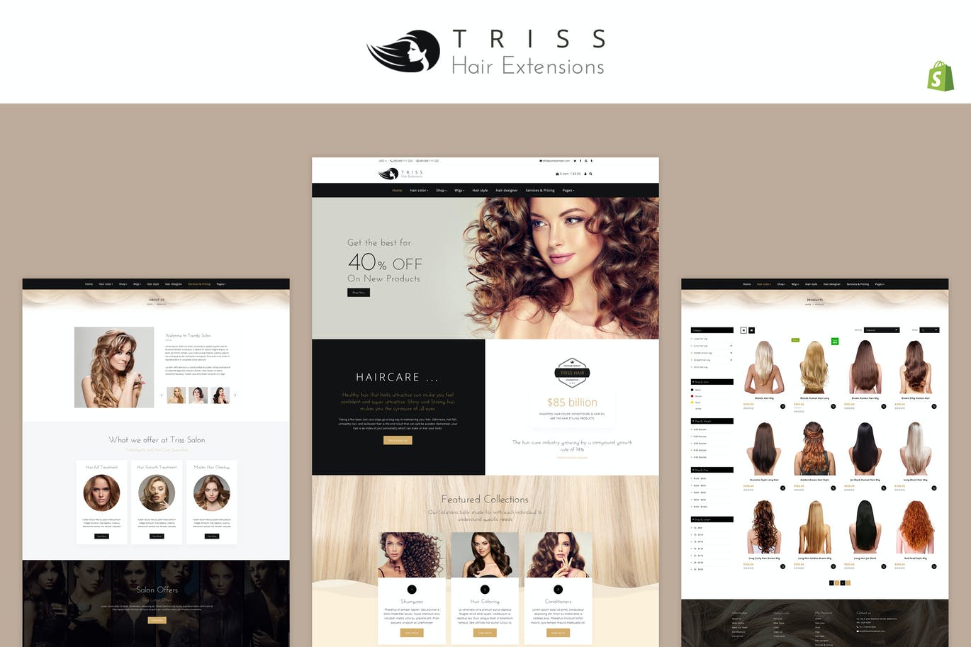 Triss – 沙龙和理发店Shopify主题