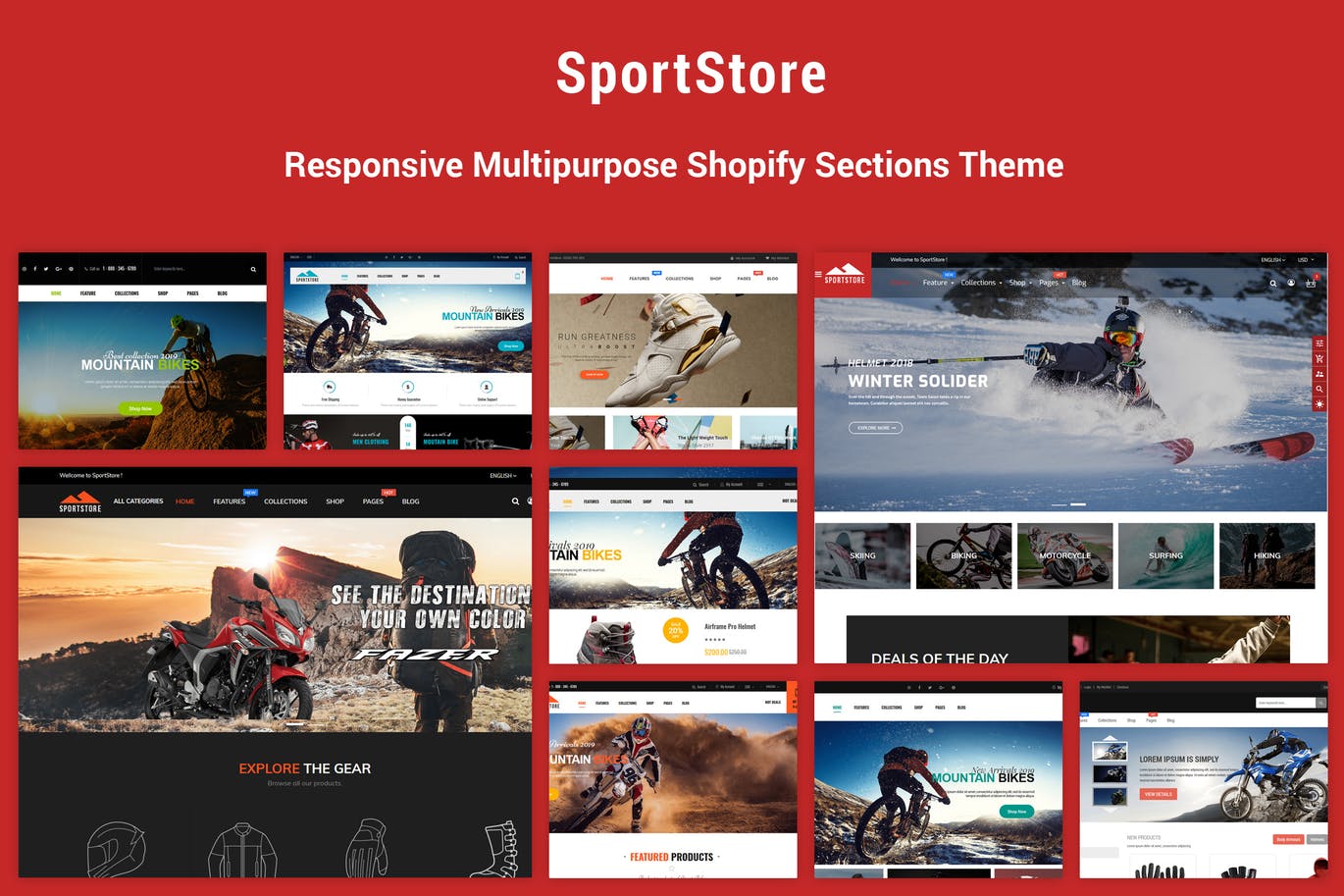 SportStore – 多用途部分Shopify主题