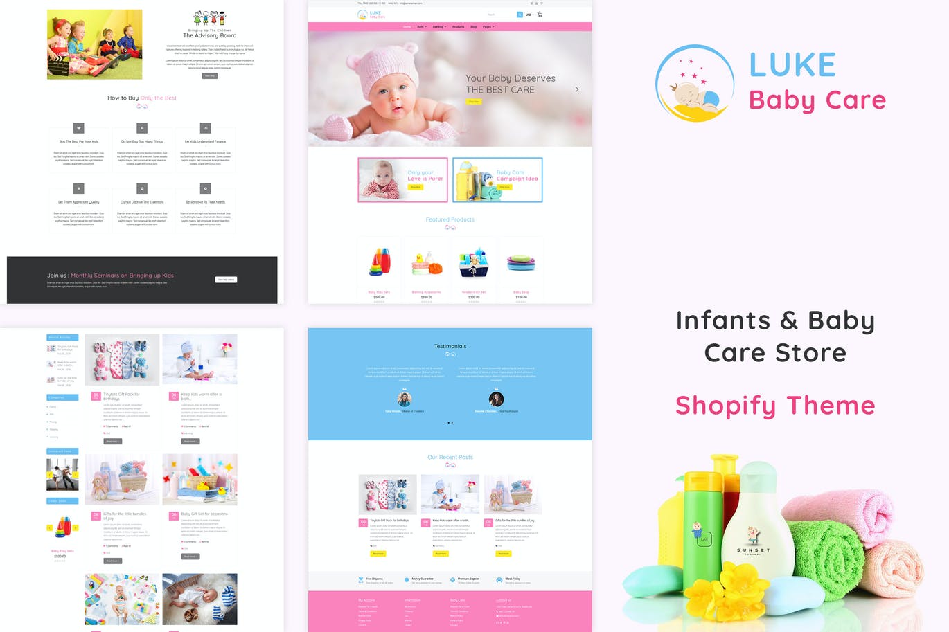 Luke -婴儿和婴儿用品店Shopify主题- 云典网-云典网