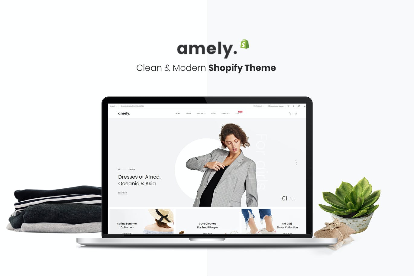 Amely – 清洁与现代Shopify主题