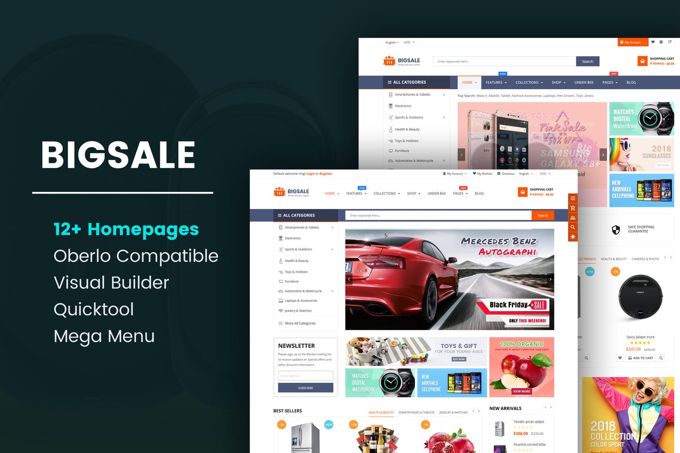 BigSale – 无限 Bootstrap 4 Shopify主题