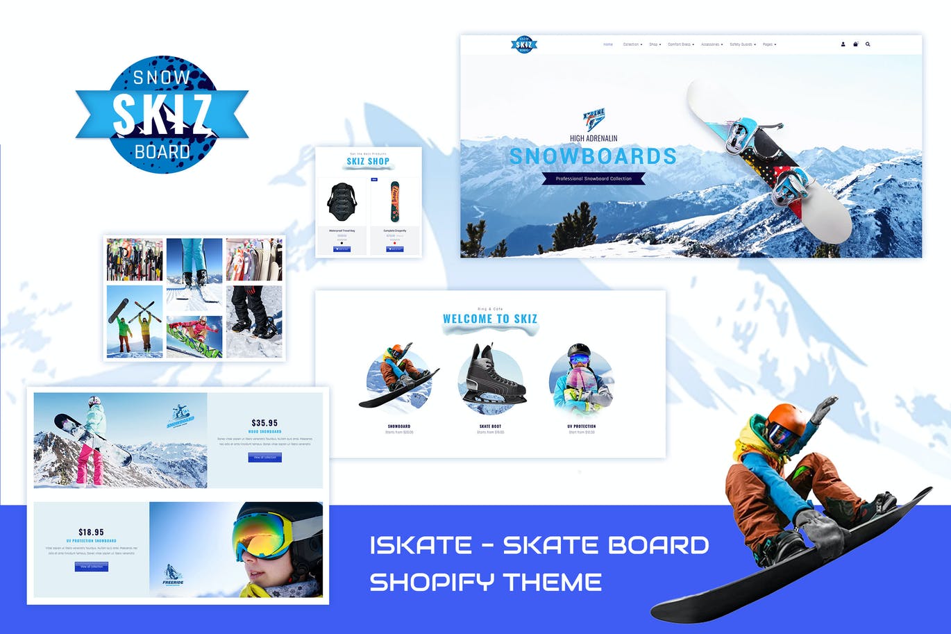 Skiz | 运动,滑雪板Shopify主题