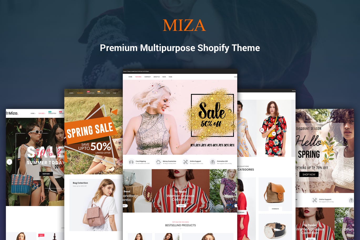 Miza – 时尚Bootstrap 4 Shopify主题