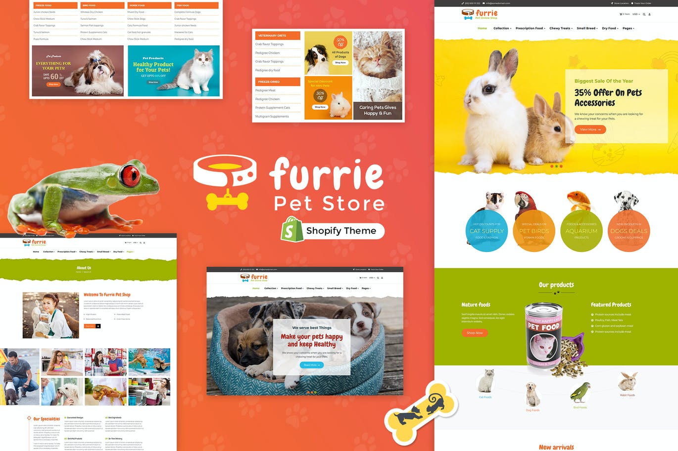 Furrie | 宠物店、动物保健服务Shopify主题