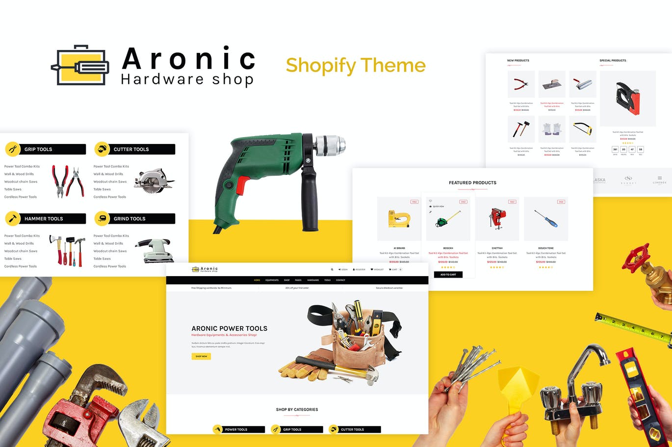 Aronic | 硬件和工具响应Shopify主题