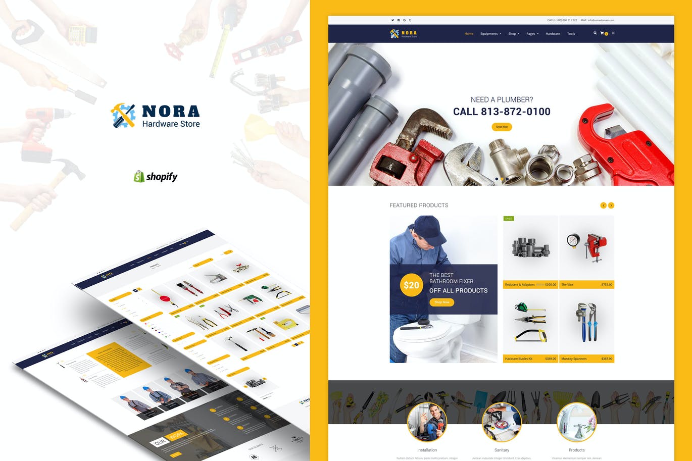 Nora – 五金店Shopify主题