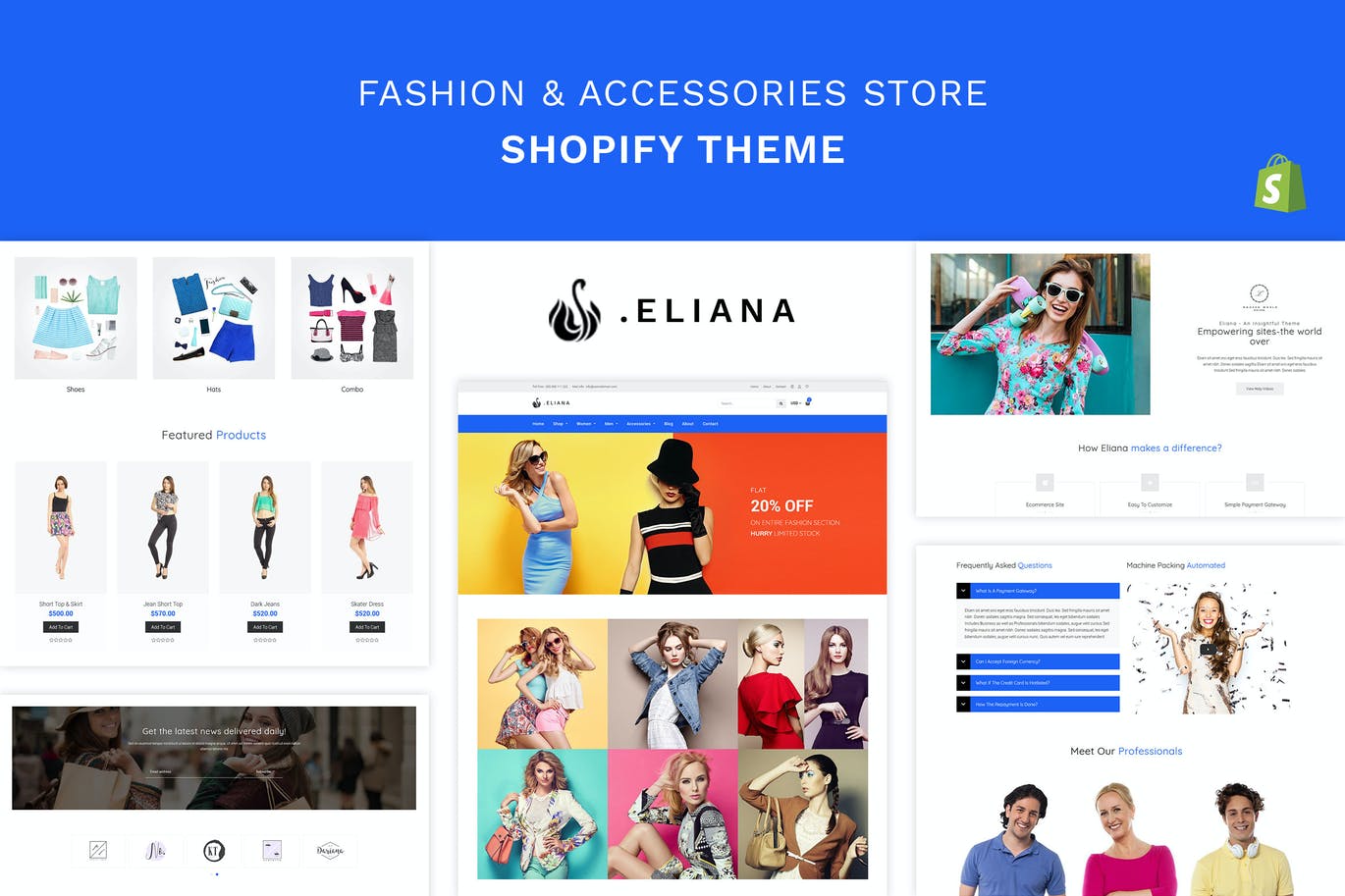 Eliana – 女装时尚，配饰商店Shopify主题