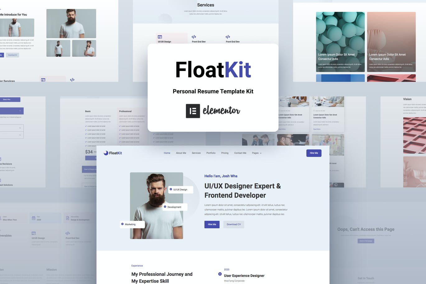 FloatKit – 个人简历Elementor模板工具包