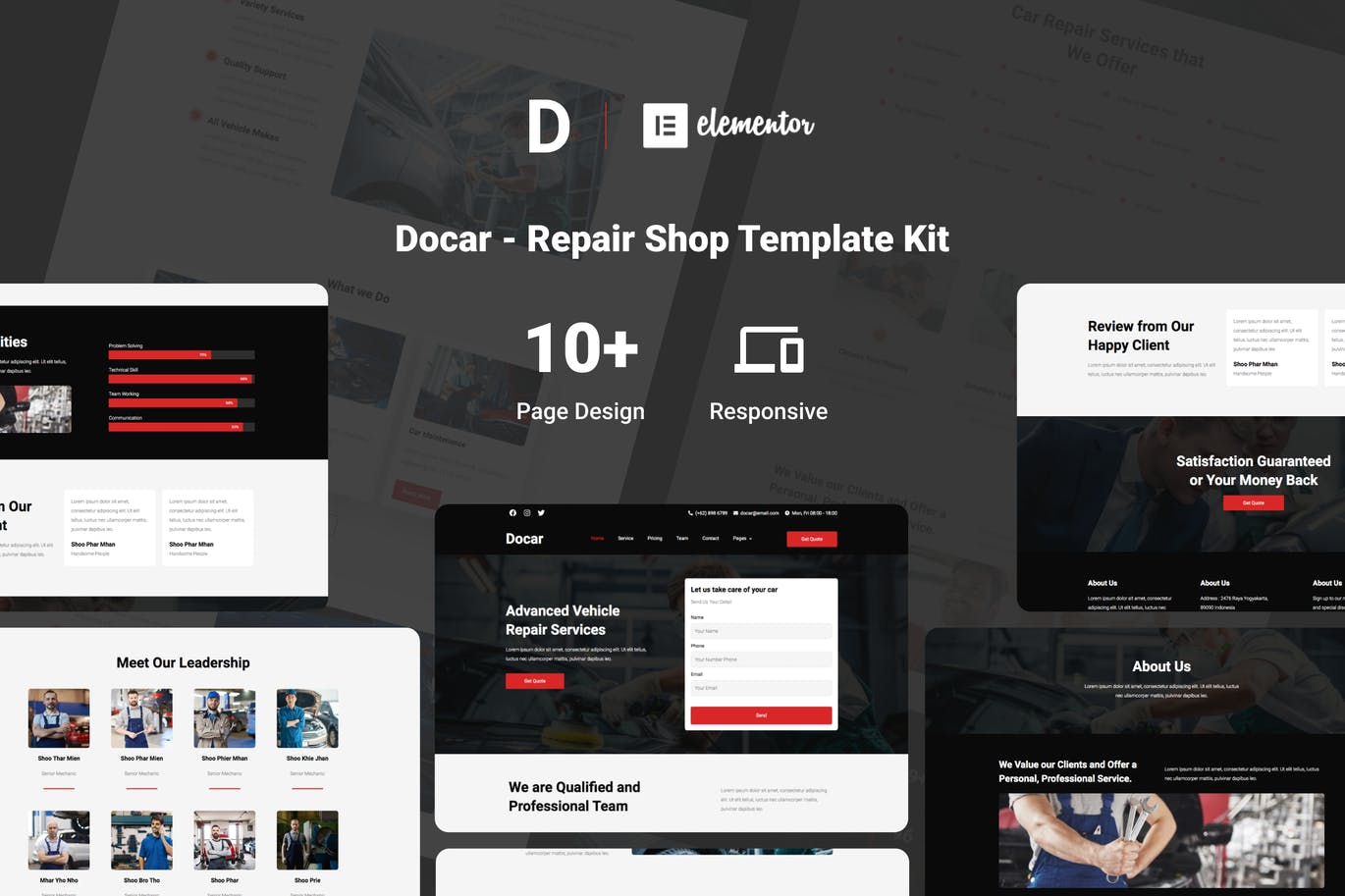 Docar – 修理厂 Elementor Template Kit