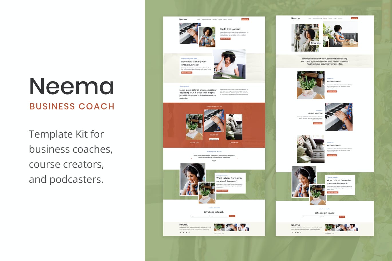Neema – 业务教练Elementor模板工具包