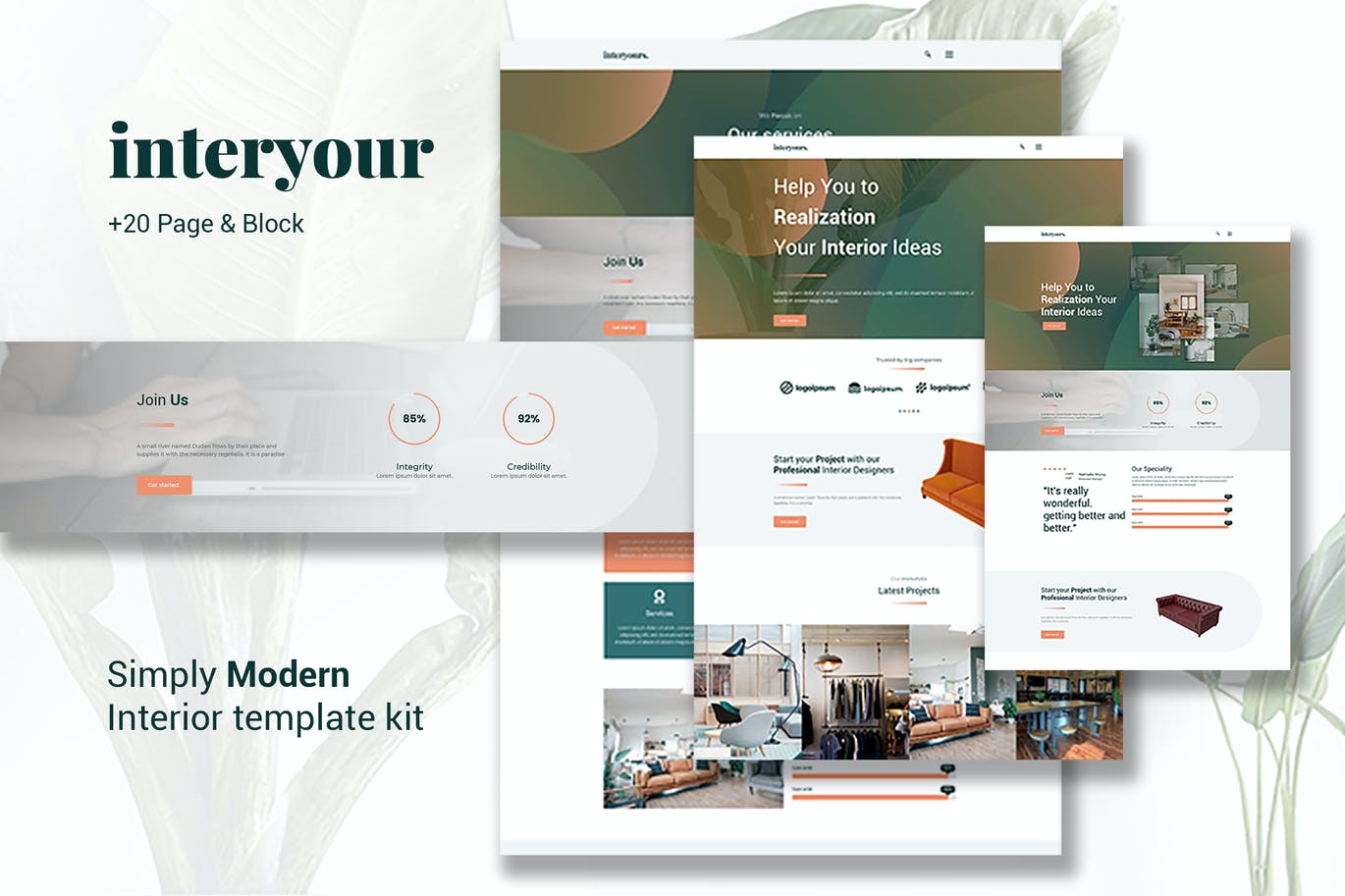 Interyours – 家居室内设计 Elementor Template Kit