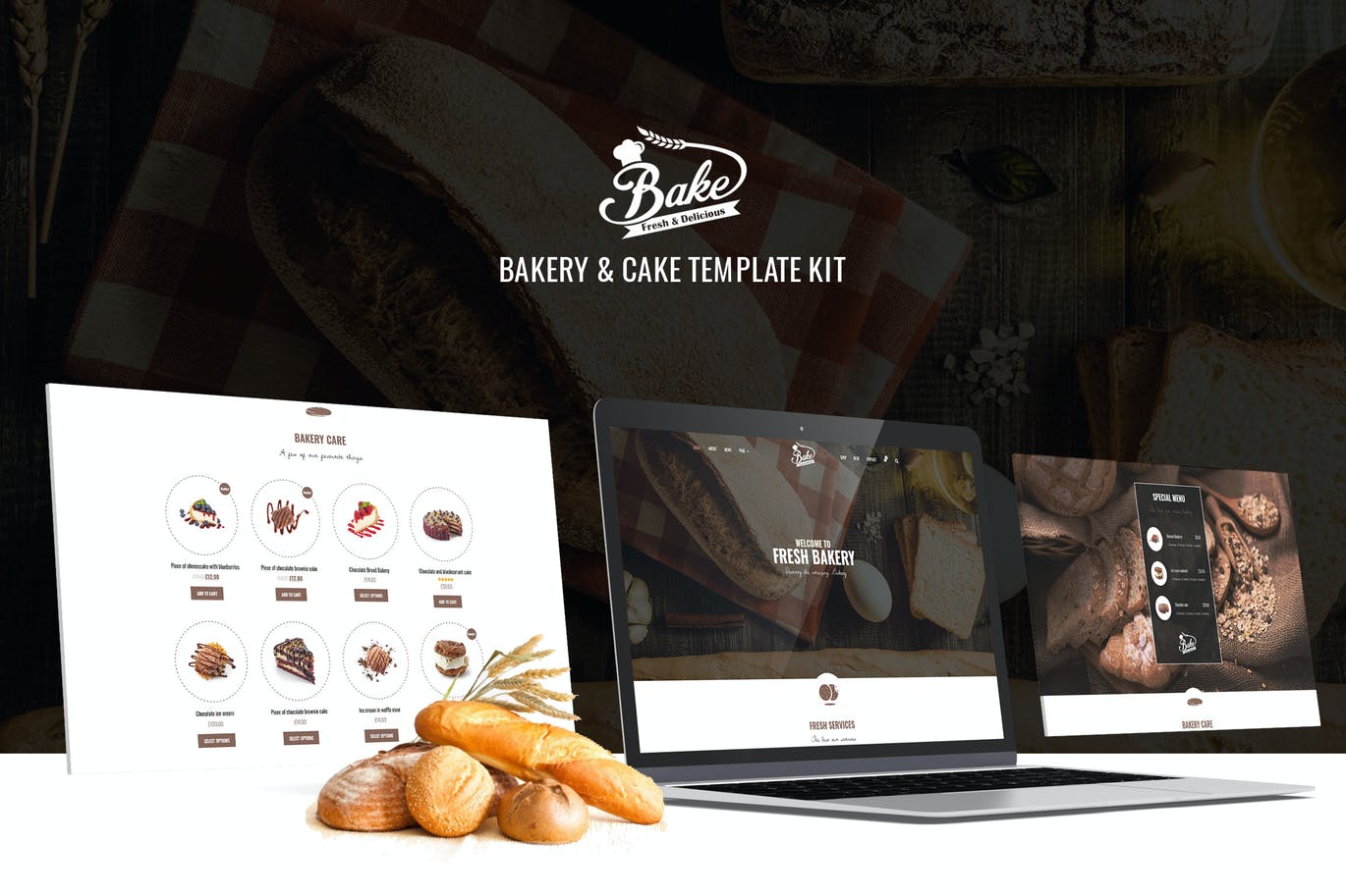 Bake -面包和蛋糕 Elementor Template Kit