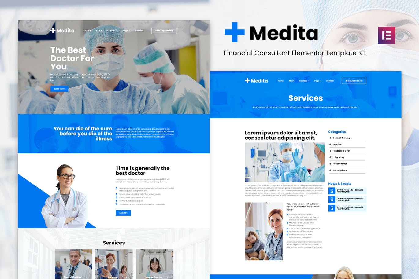 Medita – 医疗服务Elementor模板工具包