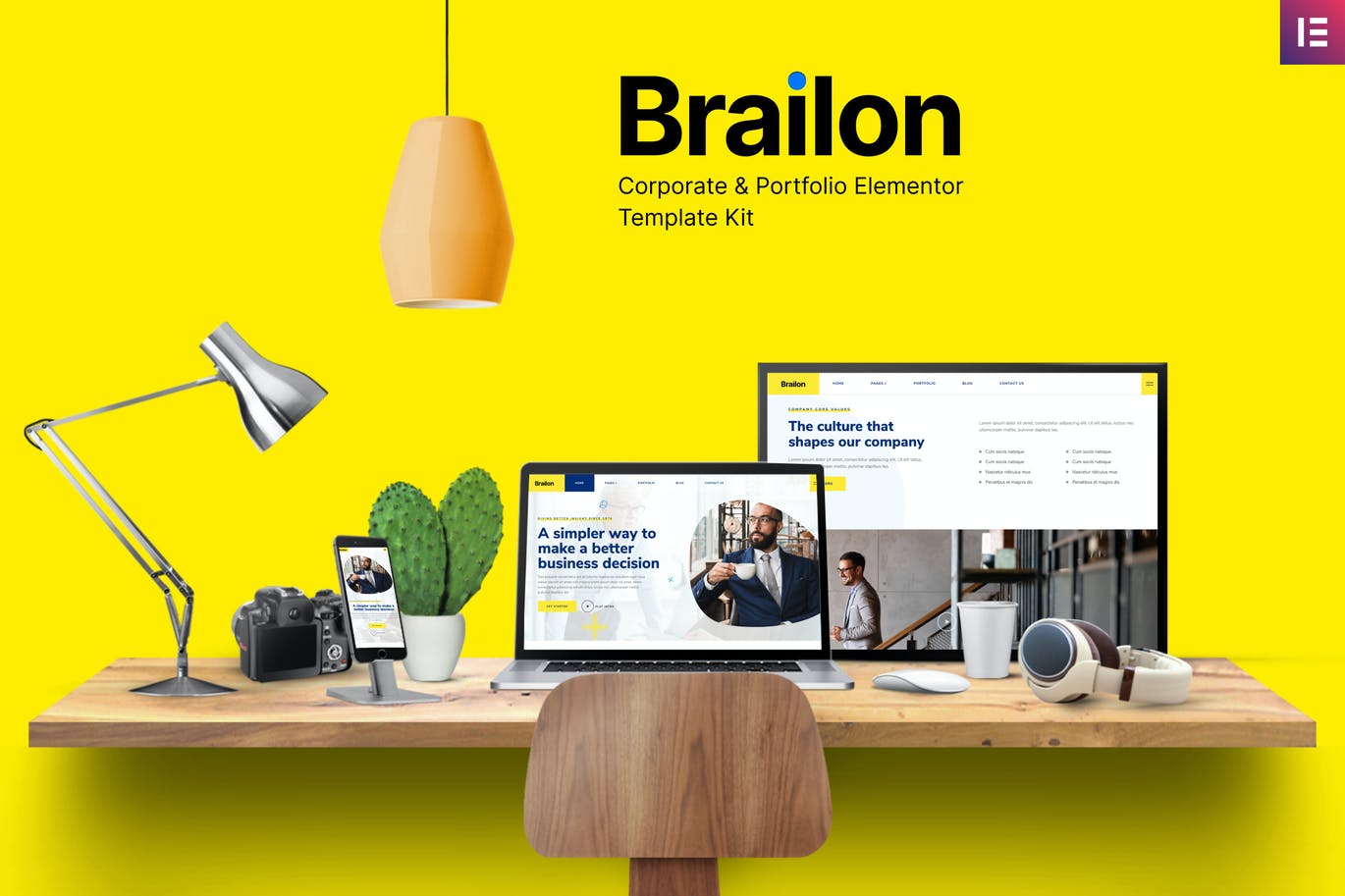 Brailon – 企业与作品组合 Elementor Template Kit