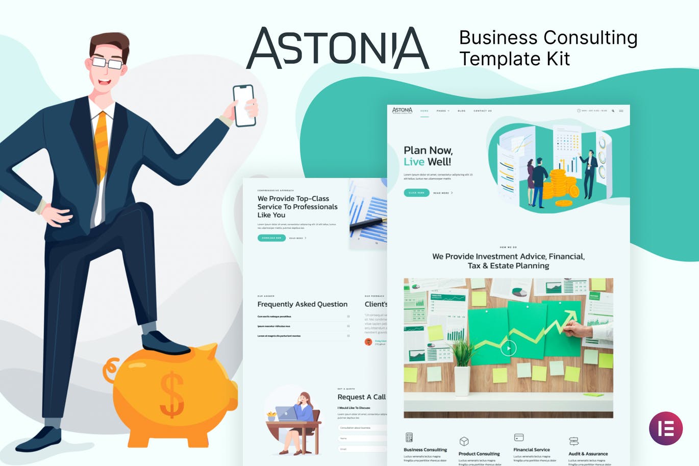 Astonia – 商业咨询 Elementor Template Kit