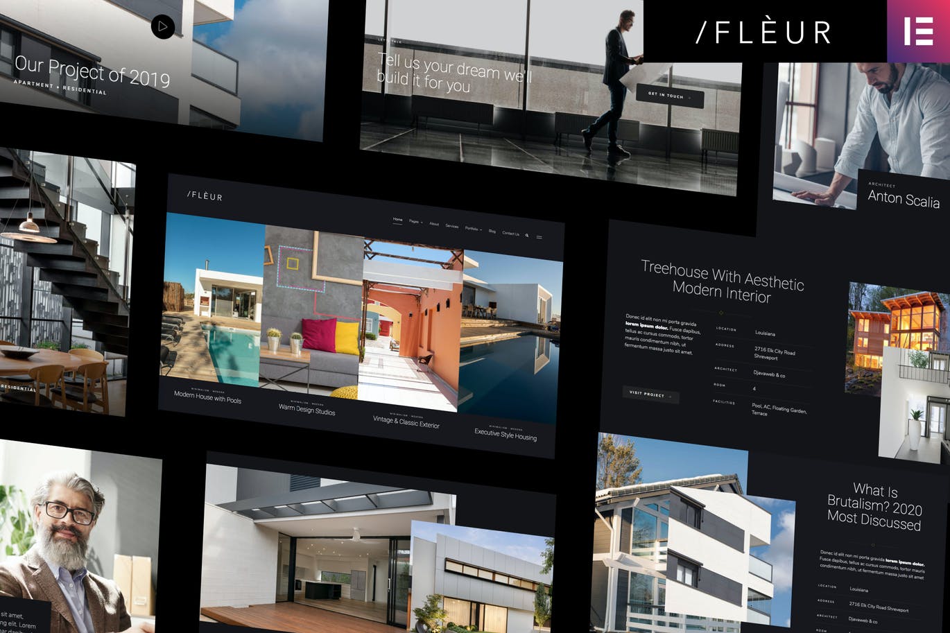 Fleur -建筑与室内 Elementor Template Kit