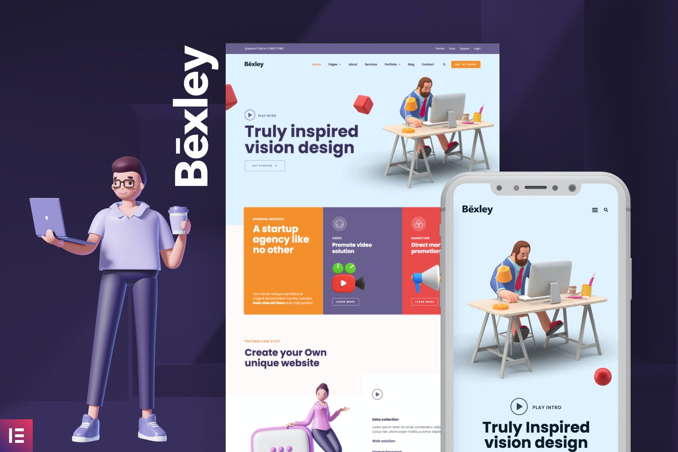 Bexley – 数字营销机构 Elementor Template Kit